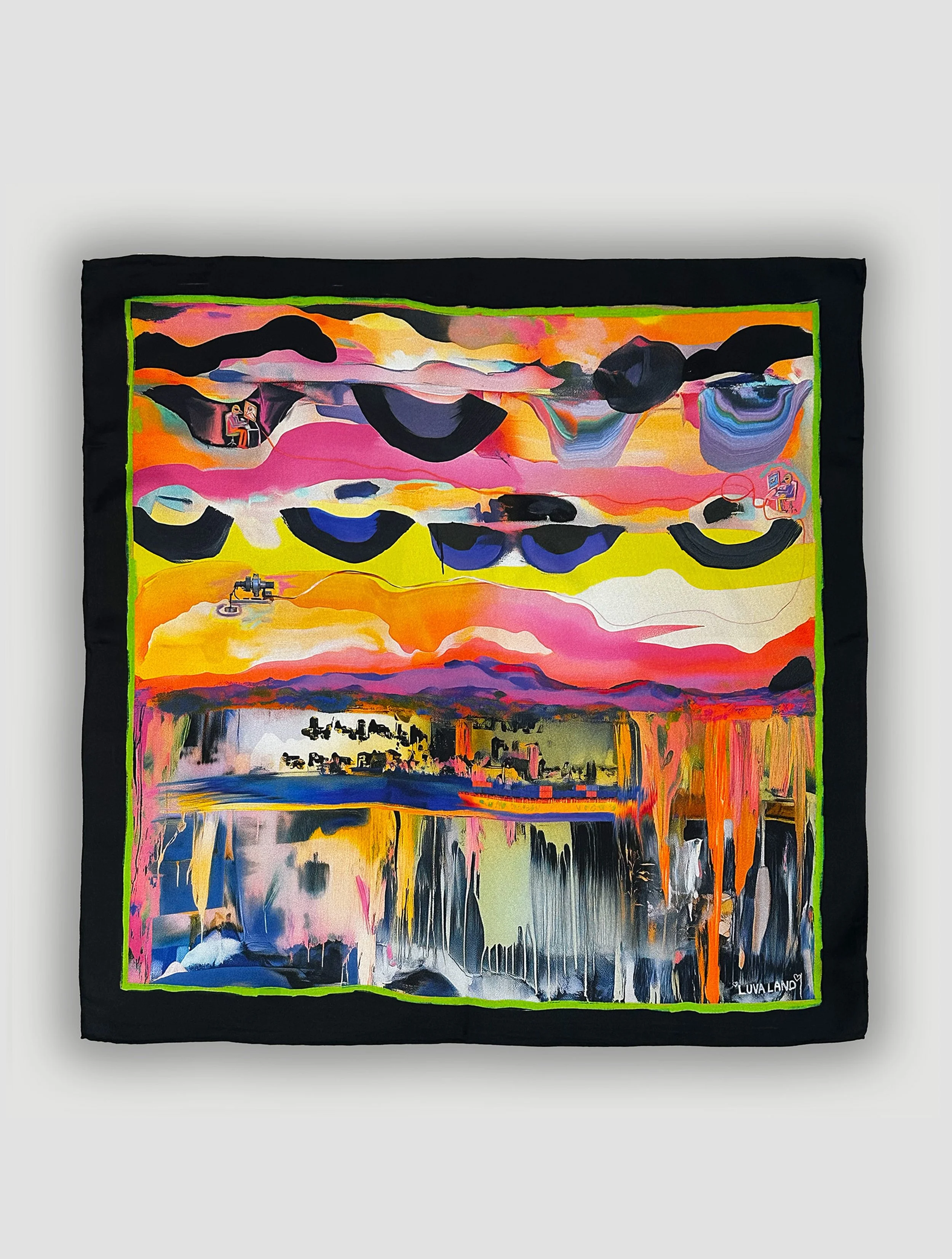Process & Production silk scarf flat